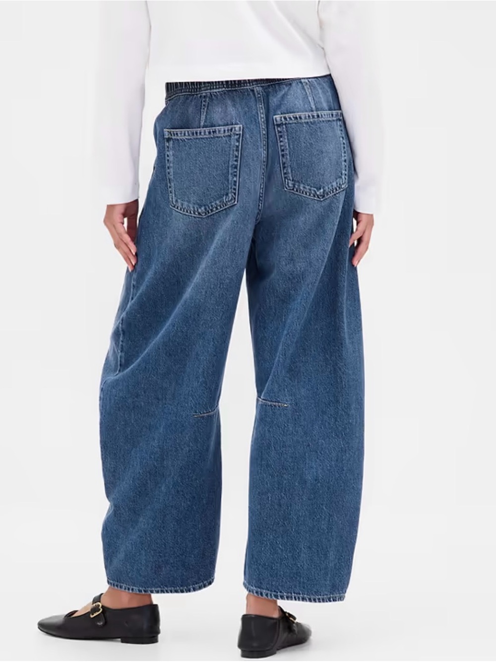 GAP Mid Rise UltraSoft Easy Horseshoe Jeans Medium Indigo Size SMALL PETITE - Picture 3 of 5